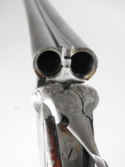 Fusil de chasse d'artisan à canons juxtaposés...