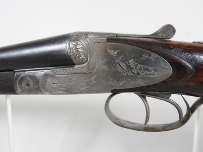 Fusil de chasse d'artisan à canons juxtaposés...
