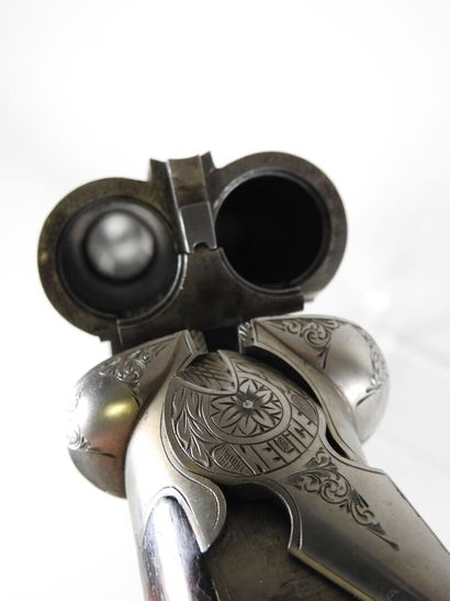 Fusil d'artisan stéphanois à canons juxtaposés,...
