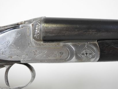 Fusil de chasse d'artisan à canons juxtaposés...