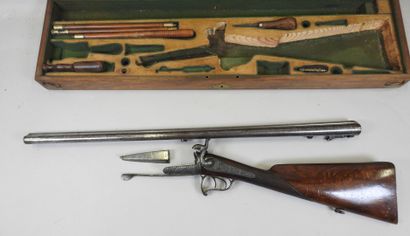 Beautiful rifle with pistons with juxtaposed...