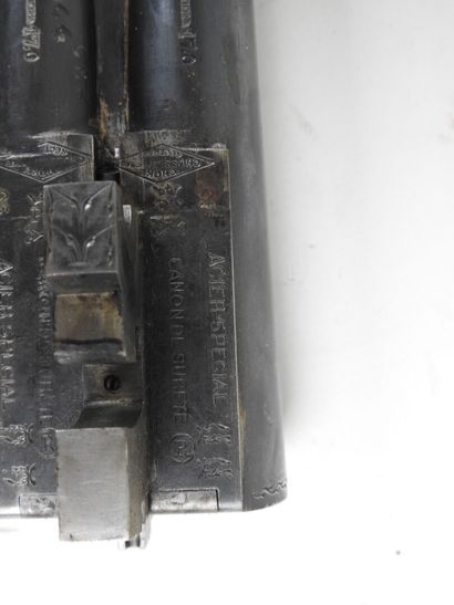 Fusil d'artisan stéphanois à canons juxtaposés,...
