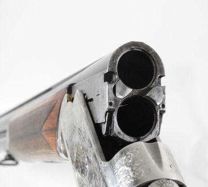 VERNEY-CARRON shotgun with superimposed barrels...