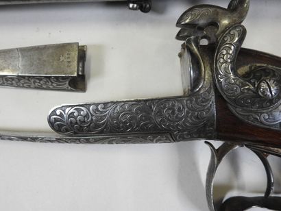 Beautiful rifle with pistons with juxtaposed...