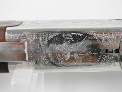 VERNEY-CARRON shotgun with superimposed barrels...