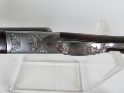 Fusil d'artisan stéphanois à canons juxtaposés,...