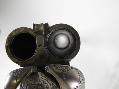 Fusil d'artisan stéphanois à canons juxtaposés,...