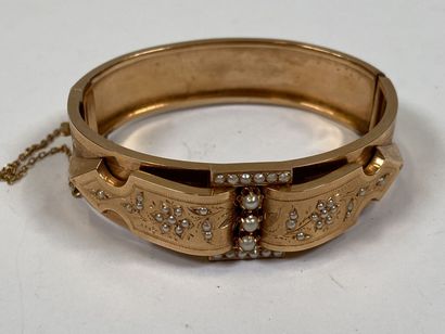 Large articulated bracelet in 18K yellow...