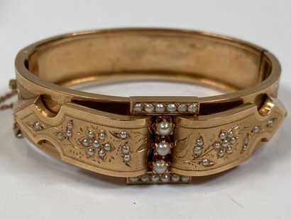 Large articulated bracelet in 18K yellow...