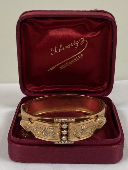 Large articulated bracelet in 18K yellow...