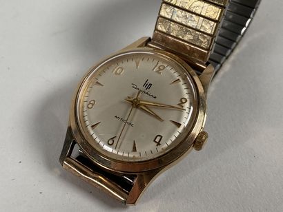 LIP.

Men's wristwatch in gilt metal, model...