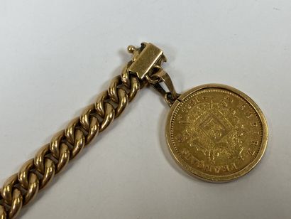 Bracelet in 18K yellow gold with a 20 franc...