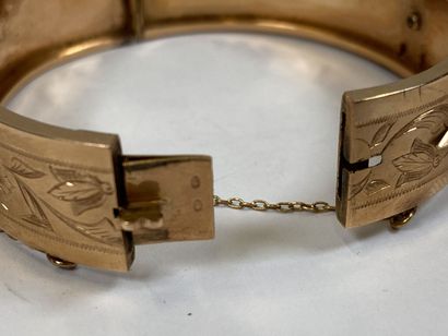 Large articulated bracelet in 18K yellow...