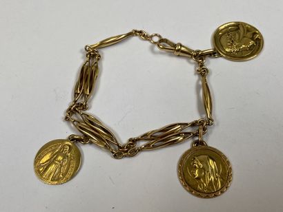 18K yellow gold chain transformed into a...