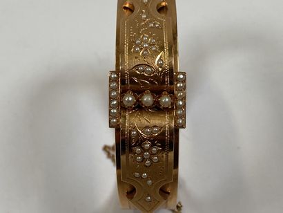 Large articulated bracelet in 18K yellow...