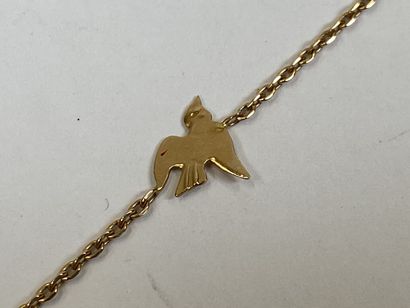 Bracelet in 18K yellow gold with small stylized...