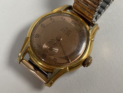 ANEW.

Men's wristwatch in gilt metal, the...