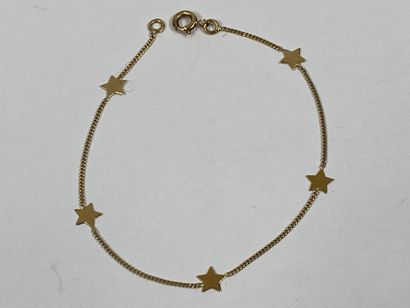 Bracelet in 18K yellow gold with small stars.

Weight...