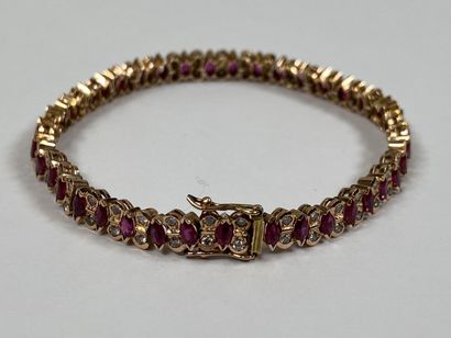Articulated bracelet in yellow gold, probably...