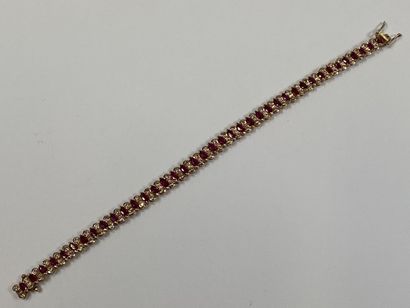 Articulated bracelet in yellow gold, probably...