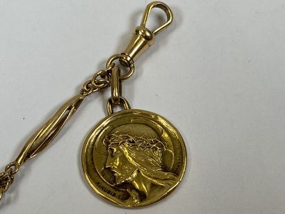 18K yellow gold chain transformed into a...