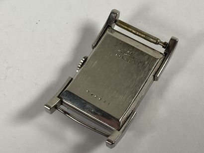 JAEGER Le COULTRE.

Rectangular steel wristwatch...