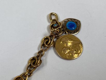18K yellow gold bracelet with intertwined...
