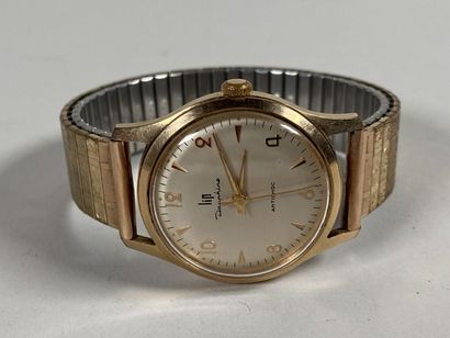 LIP.

Men's wristwatch in gilt metal, model...