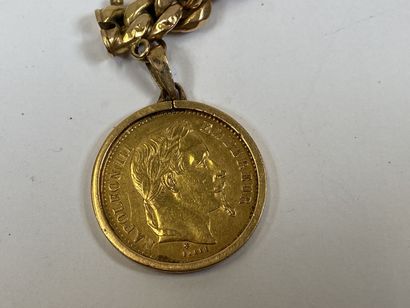 Bracelet in 18K yellow gold with a 20 franc...