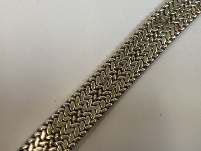 Flexible bracelet in 18K white gold decorated...