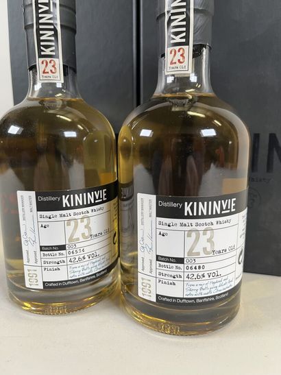 WHISKY. Kininvie. 23 years. Batch n°3. botlles...