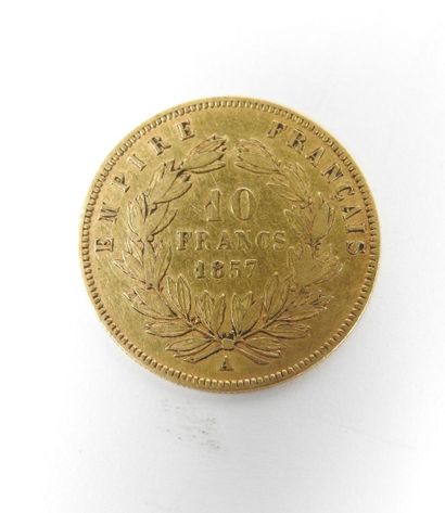 10 franc gold coin, Napoleon III, bare head,...