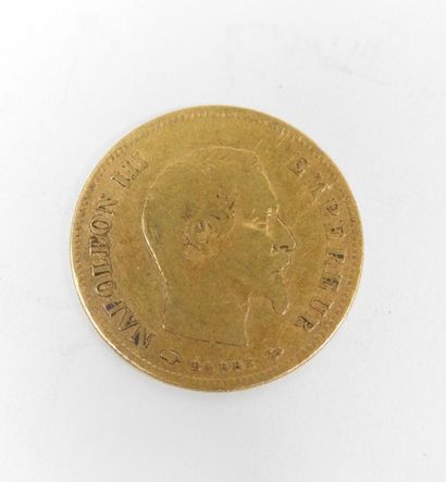 10 franc gold coin, Napoleon III, bare head,...