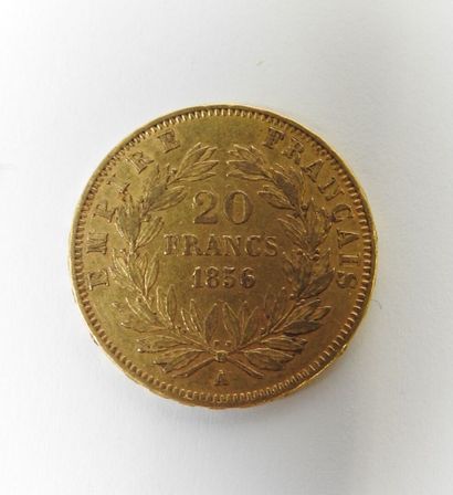 20 franc gold coin, Napoleon III bare head,...