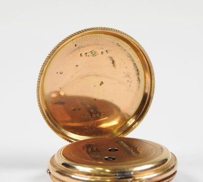 18K yellow gold collar watch, the mechanical...