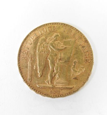 20 franc gold coin, Genie, 1897 A.