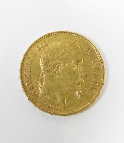 20 francs gold coin, Napoleon III head, 1869...