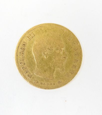 10 franc gold coin, Napoleon III, bare head,...