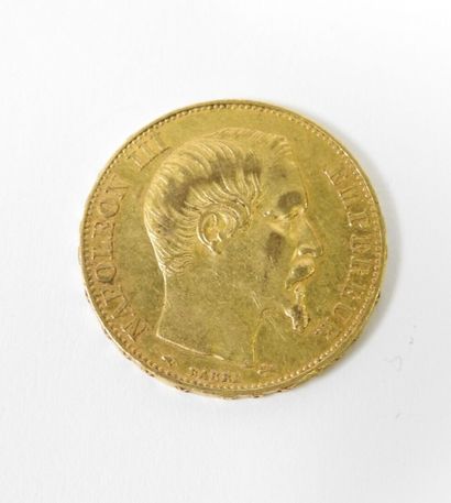 20 franc gold coin, Napoleon III bare head,...