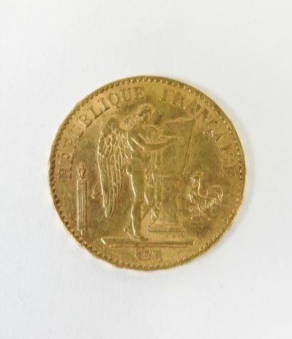 20 franc gold coin, Genie, 1878 A.
