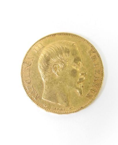 20 franc gold coin, Napoleon III bare head,...