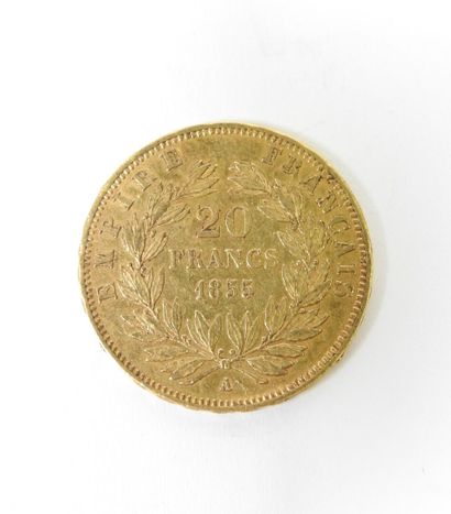 20 franc gold coin, Napoleon III bare head,...