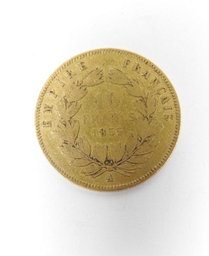 10 franc gold coin, Napoleon III, bare head,...