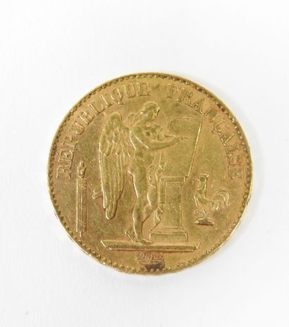 20 franc gold coin, Genie, 1897 A.