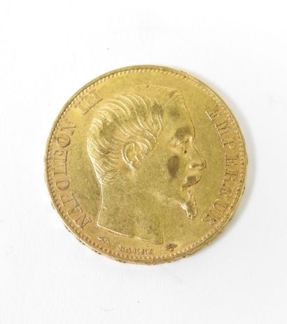 20 franc gold coin, Napoleon III bare head,...