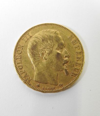 20 francs gold coin, Napoleon III bare head,...