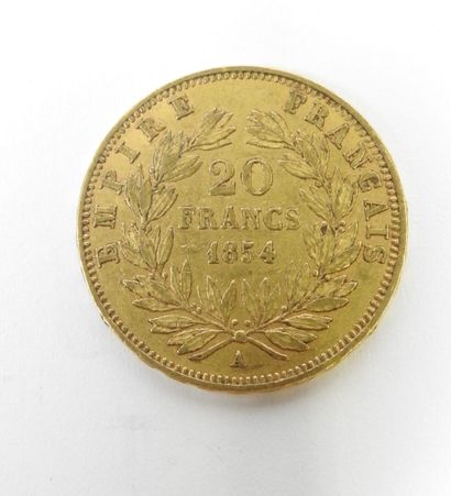 20 franc gold coin, Napoleon III bare head,...