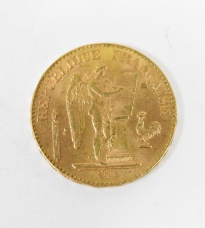 20 franc gold coin, Genie, 1897 A.