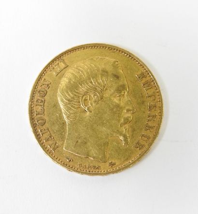 20 franc gold coin, Napoleon III bareheaded,...