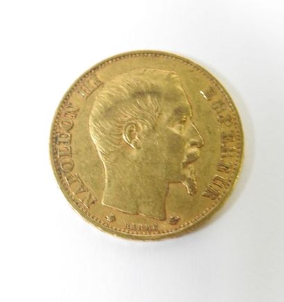 20 francs gold coin, Napoleon III bare head,...